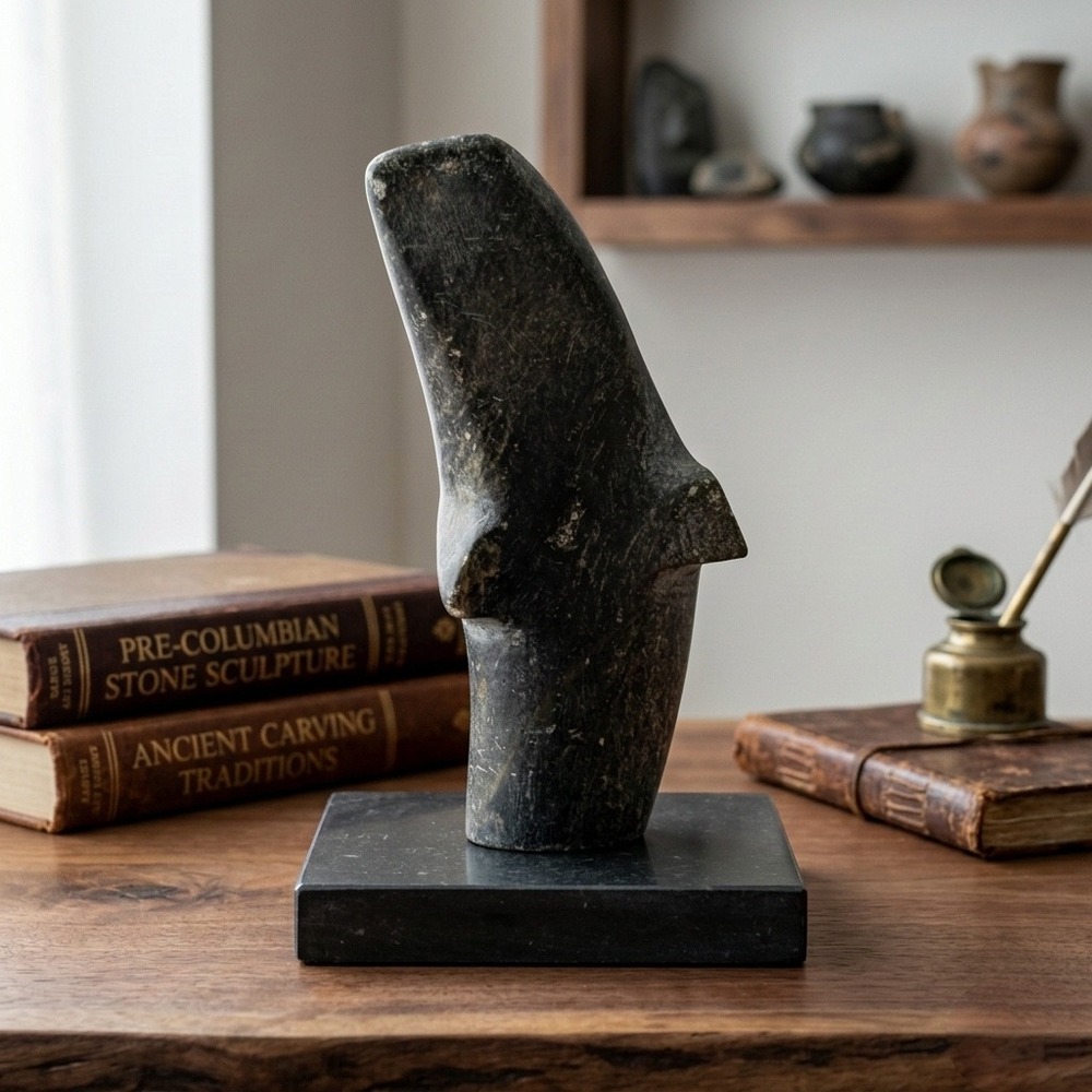 Vintage Inuit Arviat Sculpture 5A-16185
Abstract Spirit Whale Basalt Baffin CAN - Picture 2 of 11